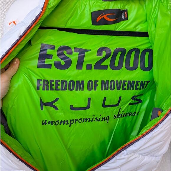 Kjus White Backflip Reversible Down Water-repellent Windproof Jacket, size M - Picture 3 of 11